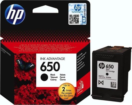 Μελάνι Εκτυπωτή HP 650 CZ101AE Μαύρο