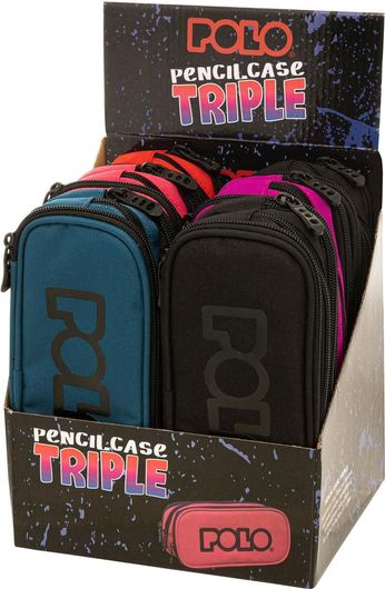 Κασετίνα Polo με 3 Θήκες Triple 9-37-005 σε Τυχαία Επιλογή Χρώματος