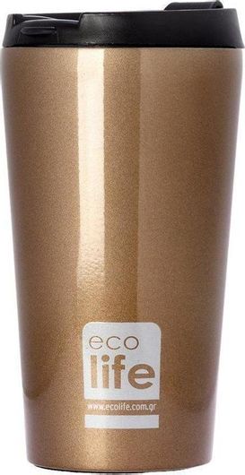 Ποτήρι Θερμός Ecolife 0.37lt Inox Καφέ