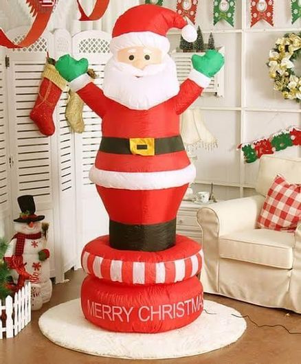 Φουσκωτός Άγιος Βασίλης Γίγας Περιστρεφόμενος 1.80m