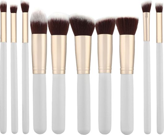 Σετ Επαγγελματικά Πινέλα Μακιγιάζ με Συνθετική Τρίχα Tools for Beauty Kabuki Brush Set with Pouch 10τεμ