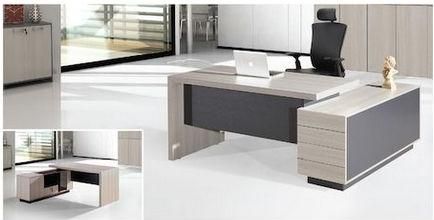 Επαγγελματικό Γραφείο Woodwell Progress Γωνιακό Ξύλινο 160x140x76cm Γκρι