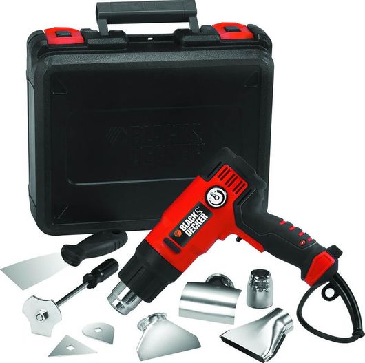 Πιστόλι Θερμού Αέρα Black and Decker KX2200K-QS με Ρύθμιση Ζεστού Αέρα 'εως και 645°C με 8 Εξαρτήματα 2000W