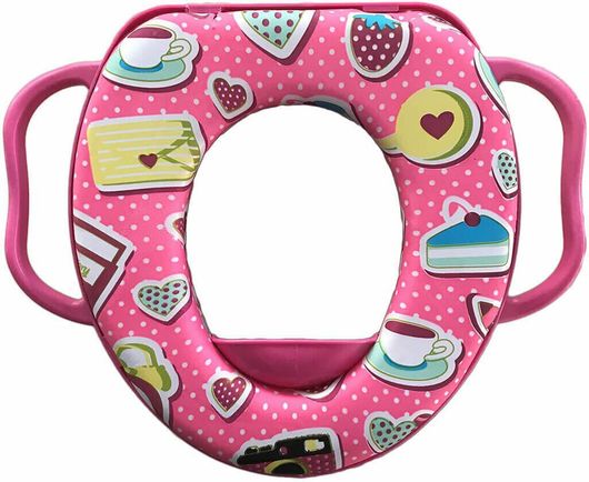 Παιδικό Κάθισμα Τουαλέτας με Χερούλια 35X30X7cm Ροζ