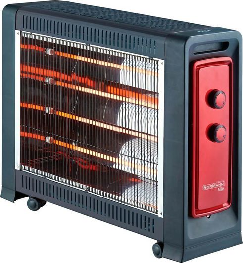 Σόμπα Χαλαζία Bormann Elite BEH7200 με Θερμοστάτη / Χρονοδιακόπτη & Ροδάκια 2200W Μαύρο