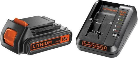 Σετ Μπαταρία Black & Decker BDC1A15-QW Λιθίου 1.5Ah 18V με Φορτιστή