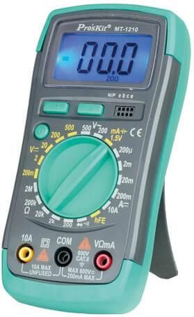 Ψηφιακό Πολύμετρο GloboStar® 79982 Proskit MT-1210 με Θήκη Προστασίας - Οθόνη 3 ½ - Buzzer & Βοηθητικό Φωτισμό