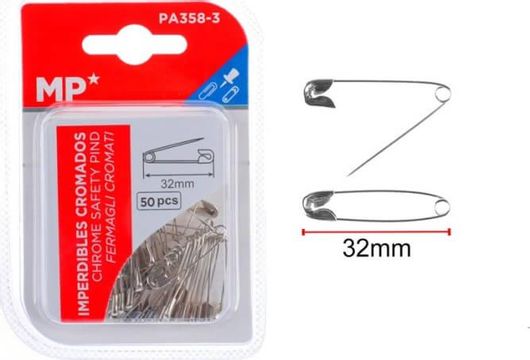Παραμάνες Madrid Papel 32mm 50τμχ Ασημί