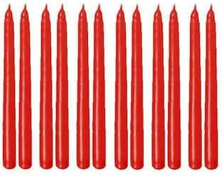Κερί Καρβούνης 2x20cm 12τμχ Κόκκινο