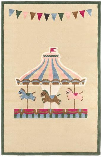 Παιδικό Χαλί Saint Clair Carousel 1.15x1.75cm Μπεζ