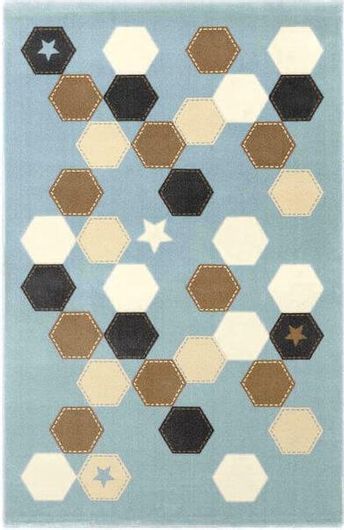 Παιδικό Χαλί Saint Clair Polygon 150x200cm Γαλάζιο