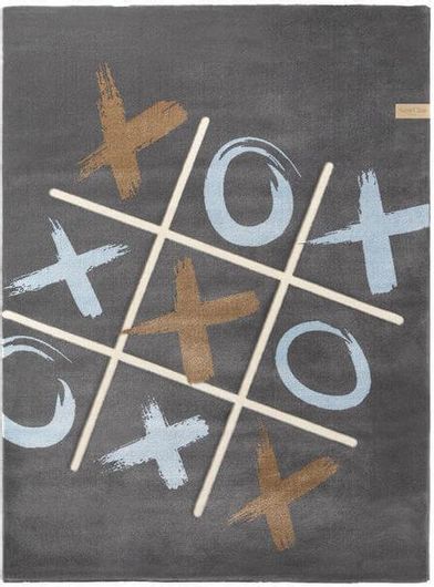 Παιδικό Χαλί Saint Clair Tic Tac Toe 150x200cm Γκρι