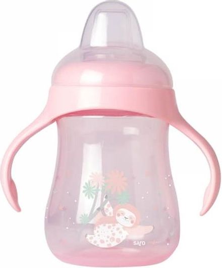 Ποτηράκι Εκπαιδευτικό Saro 250ml Ροζ
