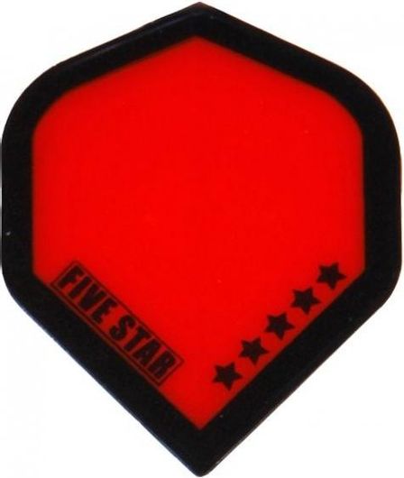 Φτερά για Βελάκια Fivestar Flight Transp. Κόκκινο/Μαύρο Border