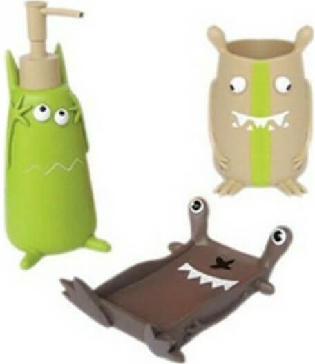 Σετ Μπάνιου Eurocasa 6004, 6005, 6006 Κεραμικό Πολύχρωμο 3τμχ