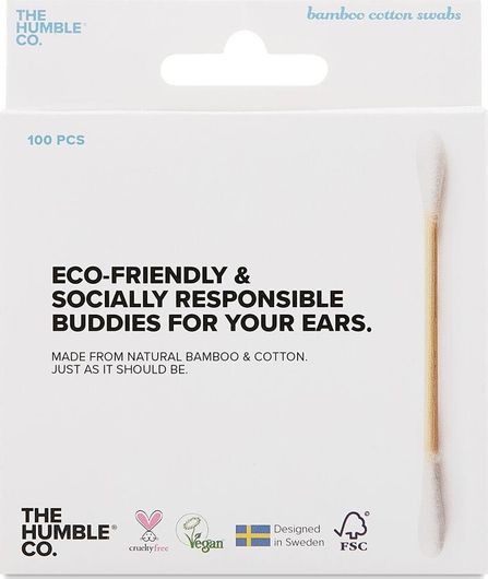 Μπατονέτες The Humble Co. Natural 100τμχ Λευκό