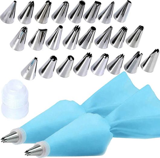 Set Ζαχαροπλαστικής 27 Σε 1 BAKE2 από Ανοξείδωτο Ατσάλι Πλαστικό & Σιλικόνη