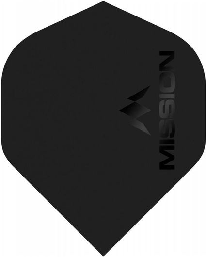 Φτερά για Βελάκια Mission Logo Std. 100 Micron Matt Μαύρο