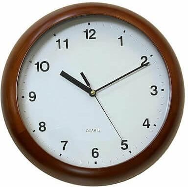 Ρολόι Τοίχου For Home Ξύλινο Καφέ