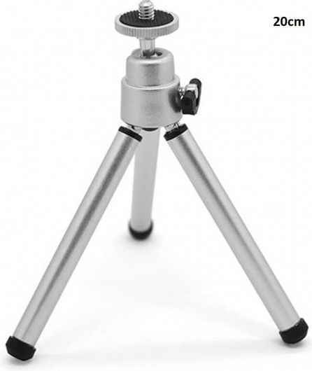 Mini Τρίποδο Κάμερας & Φωτογραφικής Μηχανής με Ρυθμιζόμενο Ύψος έως 20cm 