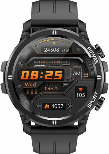 Smartwatch XO H32 46mm Metal Case & Silicone Strap Black