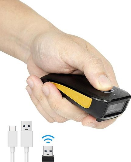 Barcode Scanner NETUM C750 2D Bluetooth & 2.4GHz Wireless 1D/2D Pocket CCD Image Reader for iPad, iPhone, Android, Tablets or Computer PC