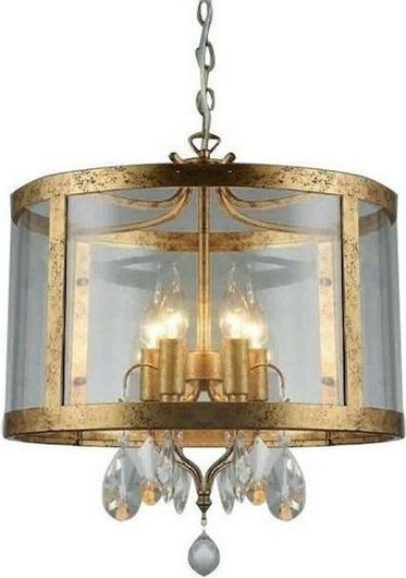 Πολυέλαιος Aca AD80375 4xE14 45cm Χρυσός