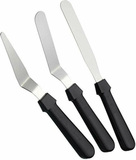 Σετ Σπάτουλα Ζαχαροπλαστικής For Home Cookman Μεταλλική 3τμχ
