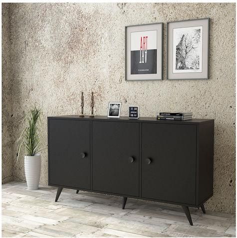 Μπουφές Κονσόλα Nero Χρώμα Μαύρο 143x40x78 6cm Tg430407