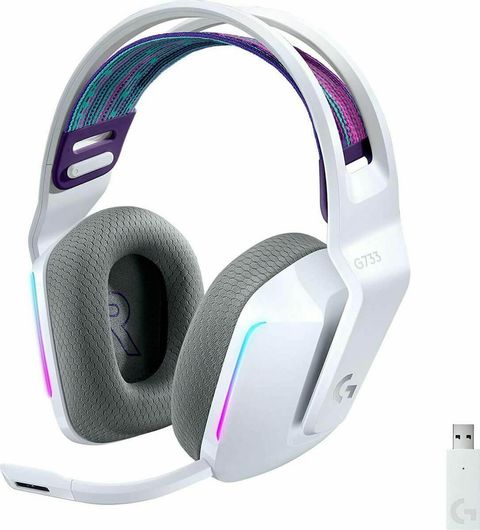 Logitech G733 Ασύρματο Over Ear Gaming Headset με σύνδεση USB Λευκό