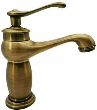 Μπαταρία Νιπτήρα Poly-19111-5 Αναμεικτική Ρετρό Χρυσή