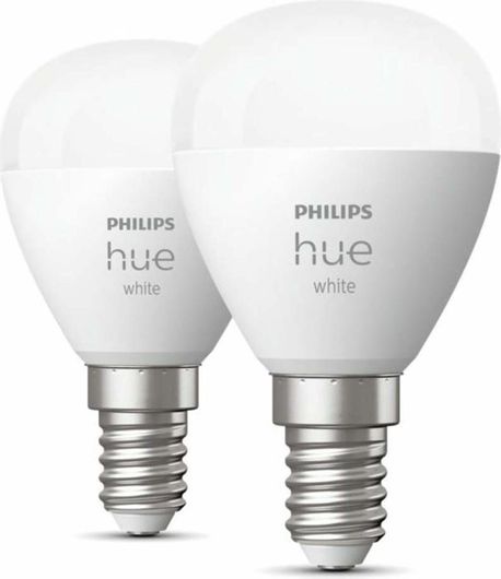 Λάμπες LED Philips Smart για Ντουί E14 και Σχήμα P45 Θερμό Λευκό 470lm Dimmable 2τμχ