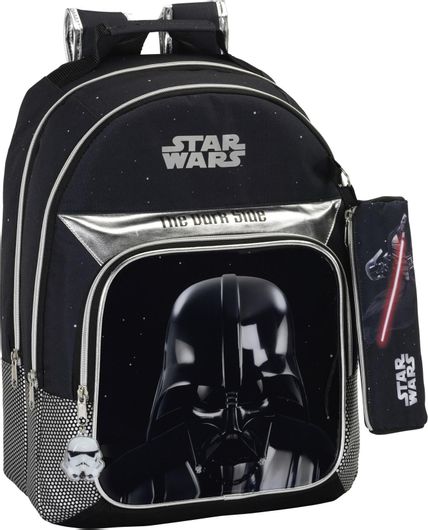 Σχολική Τσάντα Δημοτικού Safta Star Wars Vader Πλάτης Μαύρο