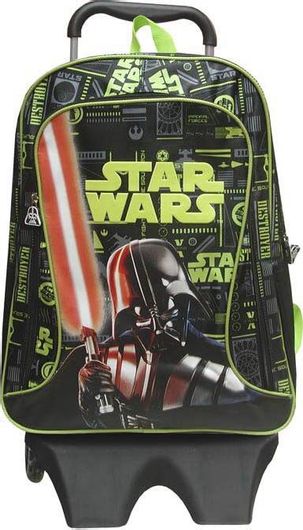 Σχολική Τσάντα Δημοτικού CyP Brands Star Wars Τρόλεϊ Μαύρο