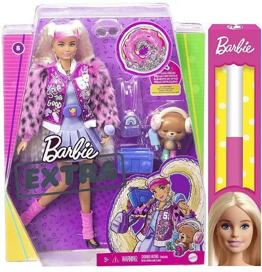 Παιχνιδολαμπάδα Mattel Barbie Extra #8 Blonde Pigtails για 3+ Ετών
