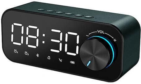 Andowl Επιτραπέζιο Ψηφιακό Ρολόι με Ξυπνητήρι & Ασύρματη Φόρτιση Πετρόλ Q-YX126