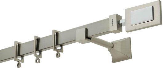 Κουρτινόξυλο Βέργας Zogometal Flat Collection Μονό FC4517 Νίκελ Ματ/Χρώμιο 3.00m