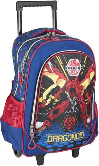 Σχολική Τσάντα Τρόλεϊ Δημοτικού Gim Bakugan Πολύχρωμη 35x15x46cm