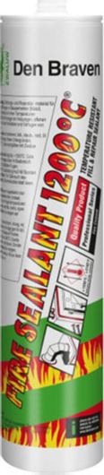 Ακρυλική Σιλικόνη Den Braven Fire Sealant Υψηλής Θερμοκρασίας 280ml Μαύρη