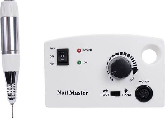 DM-211 Τροχός Νυχιών Ρεύματος 25000rpm με Πεντάλ σε Λευκό Χρώμα 65W