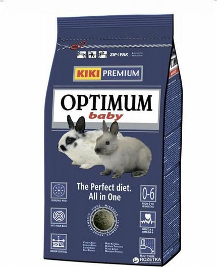 Τροφή Ανάπτυξης KIKI Optimum Baby για Κουνέλια Νάνους