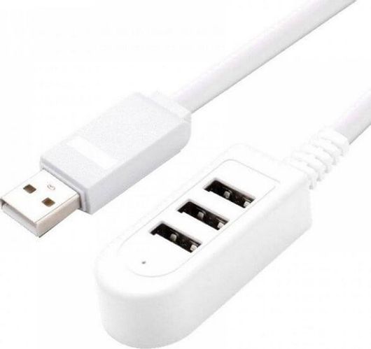 USB Hub Andowl Q-T87 USB 2.0 Hub 3 Θυρών με Σύνδεση USB-A Λευκό