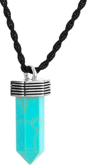 Ανδρικό Κολιέ Goldsmith Crystal Ανοξείδωτο Ατσάλι Ασημί Στριφτή Μαύρο