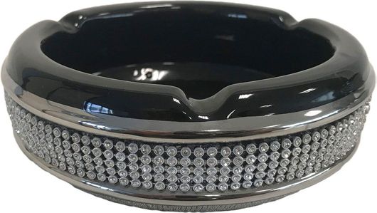Σταχτοδοχείο For Home Monika Bf-7553 Κεραμικό Τσιγάρου Μαύρο