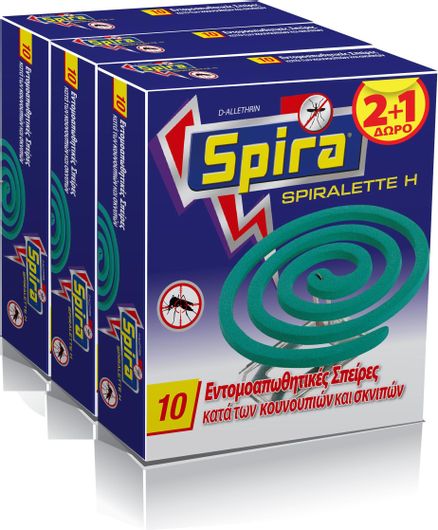 Εντομοαπωθητικό Φιδάκι για Κουνούπια Spira 2+1 Δώρο 30τμχ