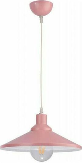 Παιδικό Φωτιστικό Οροφής Μονόφωτο από Μέταλλο 25W E27 Ροζ