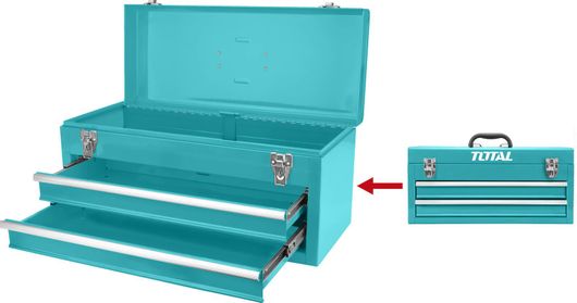 Εργαλειοθήκη Χειρός Total THPTC202 Μεταλλική 520x218x243mm Μπλε