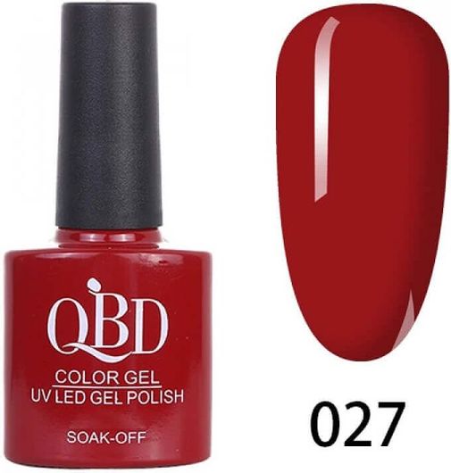 Ημιμόνιμο Βερνίκι Νυχιών QBD Color Gel Uv/Led Gel Polish 027 10ml