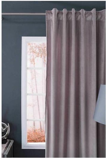 Κουρτίνα Teoran με Τρέσα Velvet 12 Έτοιμη Ραμμένη 140x260cm Μοβ