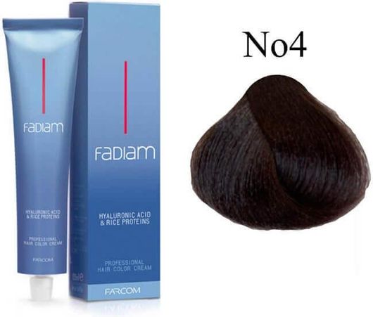 Μόνιμη Βαφή Μαλλιών Farcom Fadiam 4.0 Καστανό 100ml
